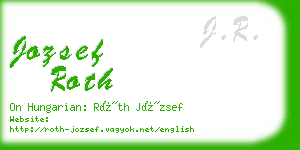 jozsef roth business card